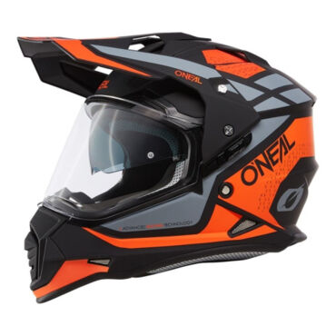 ONEAL Шлем кроссовый со стеклом Sierra R V24, мат. оранжевый черный - миниатюра 4