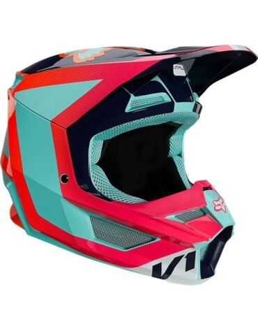 Мотошлем подростковый Fox V1 Voke Youth Helmet (Aqua, YS, 2021)