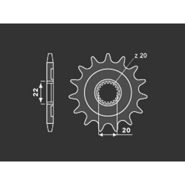 PBR 2103 13 звезда ведущая 13 зубов  WR250F / Z250F ( JTF1590 13 ) - миниатюра 1