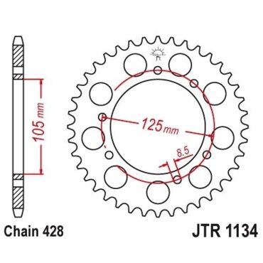 Звезда ведомая JTR1134.52 - миниатюра 1