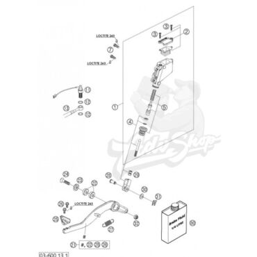 KTM ремкомплект тяги тормозной машинки 950 A SM 03 06 990 SM 06 13 ( 60013056044 ) - миниатюра 3