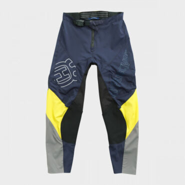 Мотоштаны подростковые Husqvarna Railed Kids Pants, blue yellow grey (24, Детская Кросс эндуро) - миниатюра 2