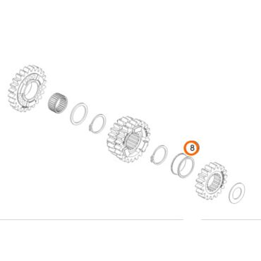 Дистанционная втулка КПП KTM 450SX F 16 19 / Husqvarna FC450 16 19 - миниатюра 1
