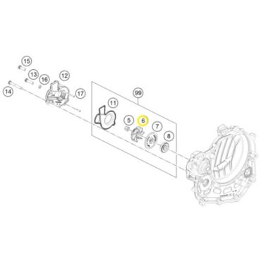 Крыльчатка помпы FC FE450 501(c17), original - миниатюра 1