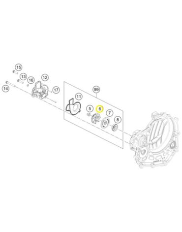 Крыльчатка помпы FC FE450 501(c17), original