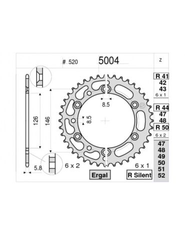 Звезда ведомая Ognibene 5004 R44 (JTR808.44)