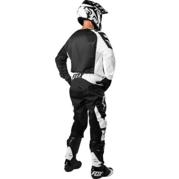 Fox Мотоштаны 180 Lux Black White - миниатюра 3