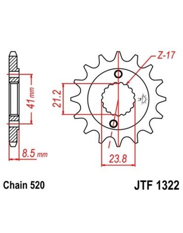 Звезда ведущая JTF1322.15