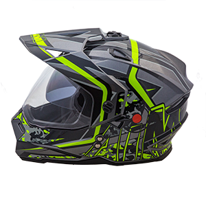Шлем мотард AiM JK802S Yellow Grey Black - миниатюра 1