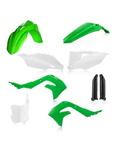 Комплект пластика Kawasaki KX250F X (2021 2024), KX450F X (2019 2023), Зеленый Белый Черный