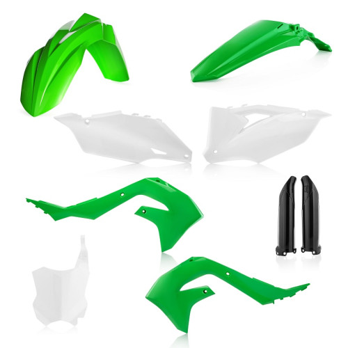 Комплект пластика Kawasaki KX250F X (2021 2024), KX450F X (2019 2023), Зеленый Белый Черный