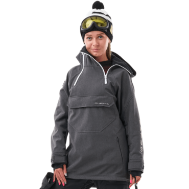 Dragonfly Куртка анорак сноубордическая DF Uktus Woman Graphite Melange - миниатюра 15