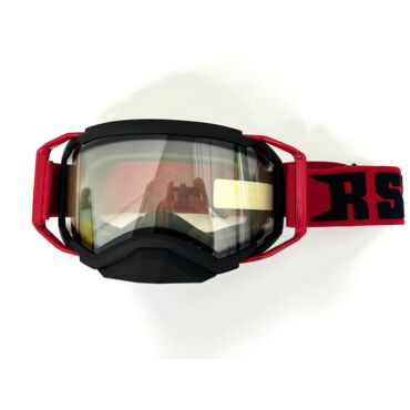 Очки зимние RSX Blizzard Winter, черный красный; двойная прозрачная линза - миниатюра 2