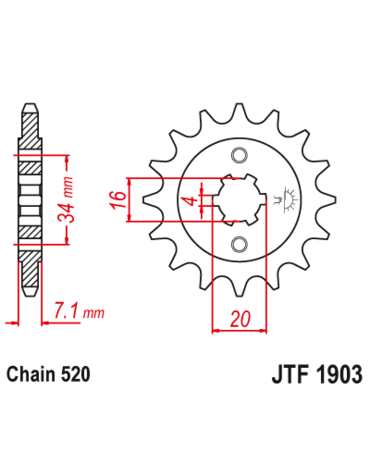 Звезда ведущая JTF1904 16