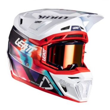 Leatt Шлем кроссовый 8.5 Royal Blue Red V26 + очки Velocity 5.5 - миниатюра 8
