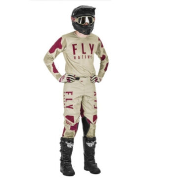 Комплект Fly Racing KINETIC K221 Серый Бордовый, джерси+штаны - миниатюра 7