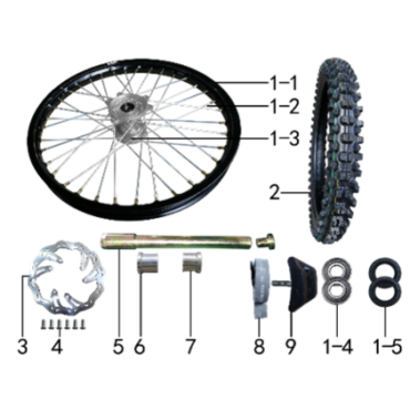 Винт оси передней M16x1.5x23.851.0020 - миниатюра 25