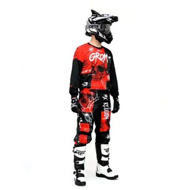 Штаны кроссовые подростковые Grom MX Religion red - миниатюра 5