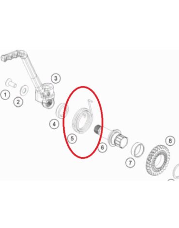 Возвратная пружина кикстартера SX85 TC85 125(18)