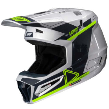 Шлем кроссовый Leatt Moto 3.5 V25 steel с очками - миниатюра 5