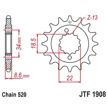 Звезда ведущая JTF1908 - миниатюра 1