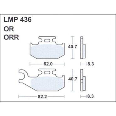 Колодки дискового тормоза AP Racing LMP436 OR (FDB2308 / FA414) - миниатюра 1
