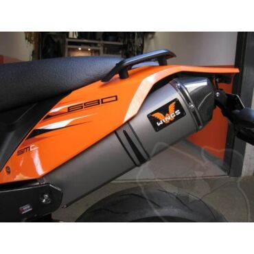 Wings Titanium Mufflers прямоточный титановый выхлоп (silver)  690 R / SMC ( 09 - 13 ) - миниатюра 4
