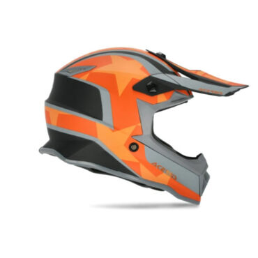 Acerbis Шлем детский IMPACT STEEL JUNIOR Black Orange - миниатюра 5