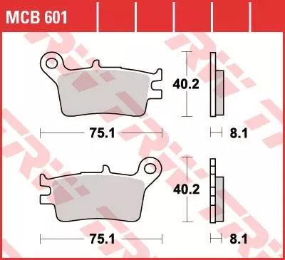 Колодки тормозные дисковые MCB601 - фото 1
