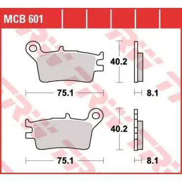 Колодки тормозные дисковые MCB601 - миниатюра 1