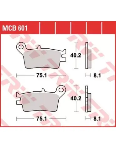Колодки тормозные дисковые MCB601
