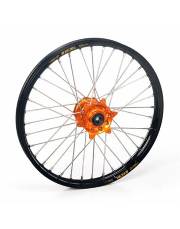 Колесо переднее Haan Wheels под мотоциклы KTM 790 19-> ADV 21 1,85 c черным ободом и оранжевой ступицей