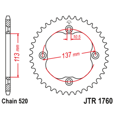 Звезда ведомая JTR1760.36 - миниатюра 1