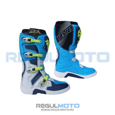 Мотоботы RYO Racing MX6 Enduro, голубой / белый  - миниатюра 1