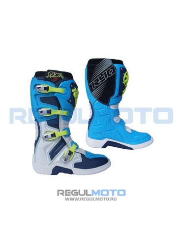 Мотоботы RYO Racing MX6 Enduro, голубой / белый