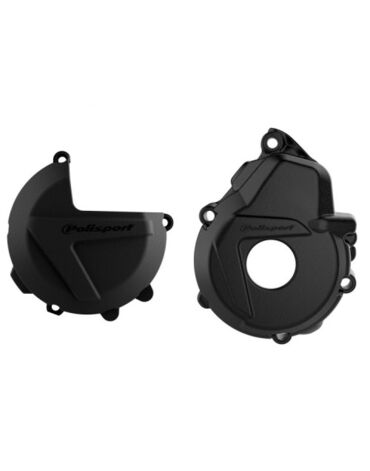 Комплект защиты крышек сцепления и генератора Polisport EXC F 250 350 (17) (черн.)