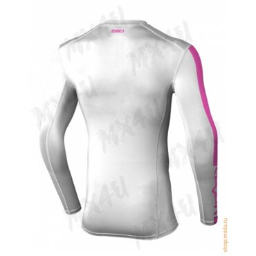Мотоджерси компрессионное Zero Compression Jersey - Белый Розовый - миниатюра 2