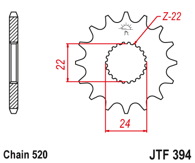 Звезда ведущая  JTF394 15 - фото 1