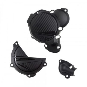 Комплект защита крышки сцепления + зажигания + помпы Polisport KTM EXC XCW250 300 2024 черная - миниатюра 1