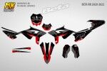 Наклейки на мотоцикл Beta RR 2020 2022. Серия RedBull GRAY