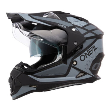 ONEAL Шлем кроссовый со стеклом Sierra R V24, мат. серый черный - миниатюра 4