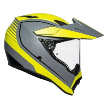 AGV Шлем AX9 E2206 V26 Pacific Road Matt Grey Yellow Fluo Black - миниатюра 2