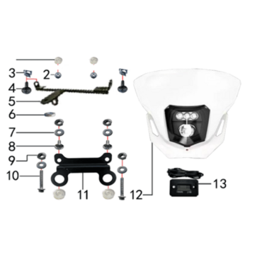 Фара LED (1+3) белый.616.0330 - миниатюра 2