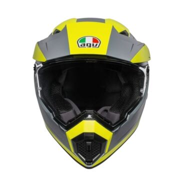 AGV Шлем AX9 E2206 V26 Pacific Road Matt Grey Yellow Fluo Black - миниатюра 3