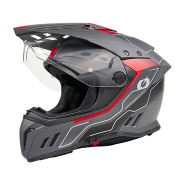 Oneal Шлем кроссовый со стеклом Sierra RS Echo красный черный - миниатюра 7