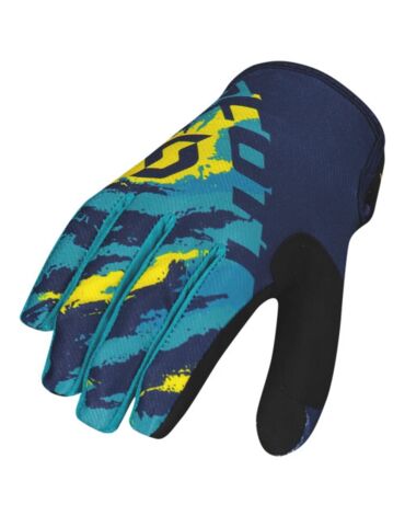 Scott Перчатки 350 Fury blue yellow