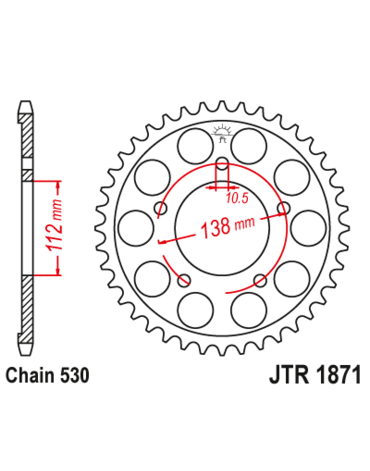 Звезда ведомая JT JTR1871.48 R6 99 02