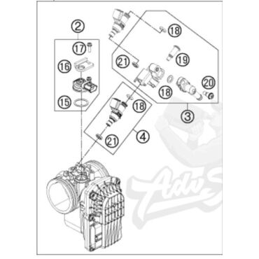 KTM адаптер топливной системы 690 R SMC Duke 07->> ( 75041013044 ) - миниатюра 2