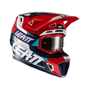 Leatt Шлем кроссовый Kit Moto 7.5 V22 Blue Red - миниатюра 5