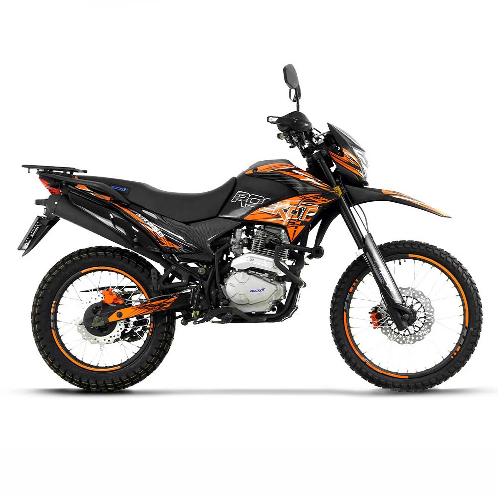 Мотоцикл эндуро ROCKOT XR250 (черный оранжевый) - фото 1